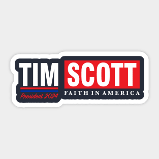 Tim Scott For President 2024 Sticker